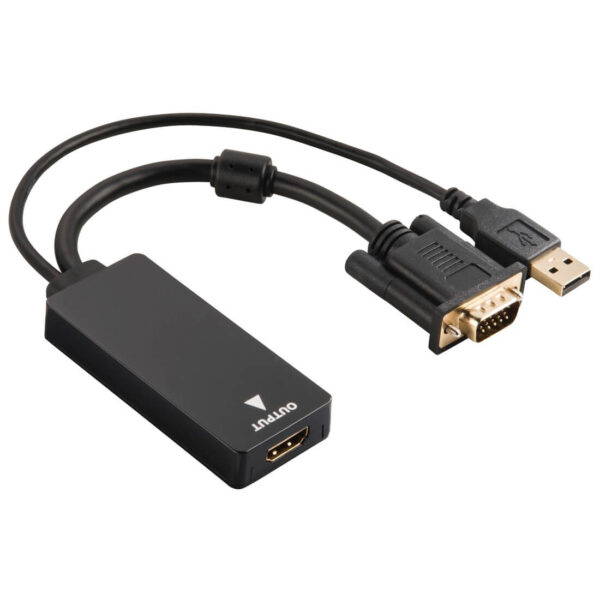 Adaptor Hama 54547, VGA+USB - HDMI, Negru - Cod produs: 117820