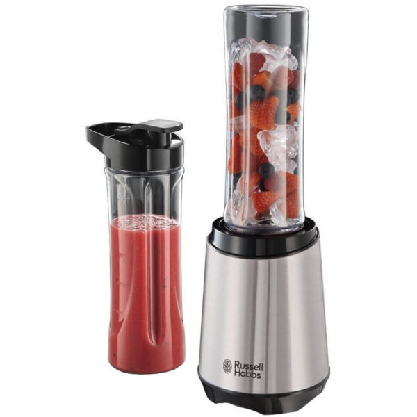 Blender Russell Hobbs Mix&Go Steel 23470-56, 300 W, 0.6 l, 1 viteza, Argintiu - Cod produs: 120024