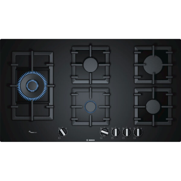 Plita incorporabila Bosch PPS9A6B90, 5 arzatoare gaz, Wok - Cod produs: 127144