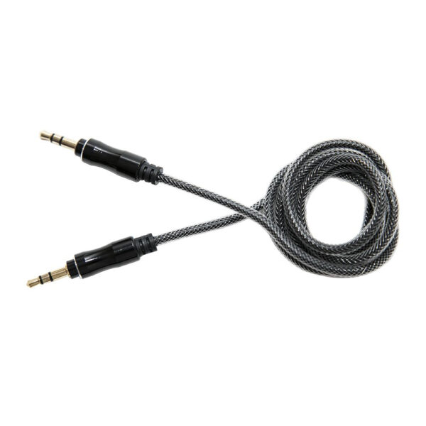 Cablu audio Lemontti LAUXCMBK, 2 x Jack 3.5 mm, 1 m - Cod produs: 129261