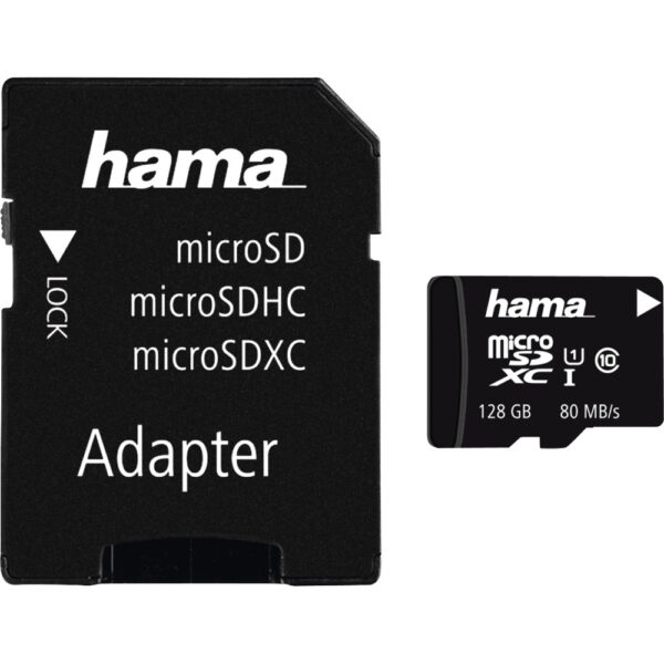 Card de memorie Hama MSDXC128GB, 128GB, Clasa 10 + Adaptor - Cod produs: 129510