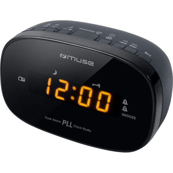 Radio cu ceas Muse M-150 CR, Dual Alarm, LED, Negru - Cod produs: 133417