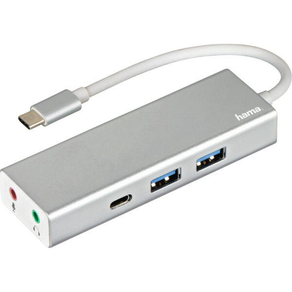 Hub USB Hama 135758, 3 porturi, Argintiu - Cod produs: 135777