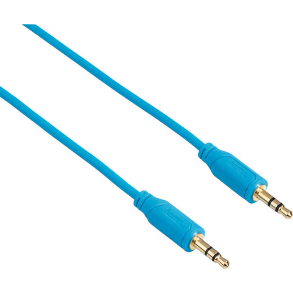 Cablu audio Hama Flexi-Slim 135781, 2 x Jack 3.5 mm, 0.75 m, Albastru - Cod produs: 137629