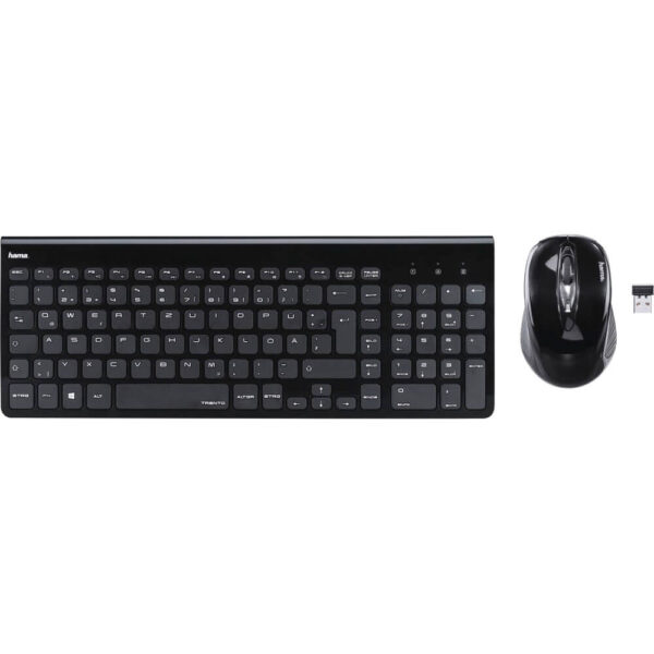 Kit tastatura si mouse Hama Trento, Wireless, Negru - Cod produs: 136774