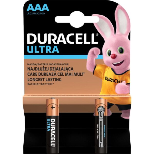 Baterii Duracell Ultra AAA, 2 buc - Cod produs: 136912