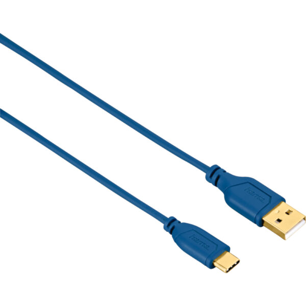 Cablu de date Hama Flexi-Slim 135785, Type-C, 0.75 m, Albastru - Cod produs: 137674