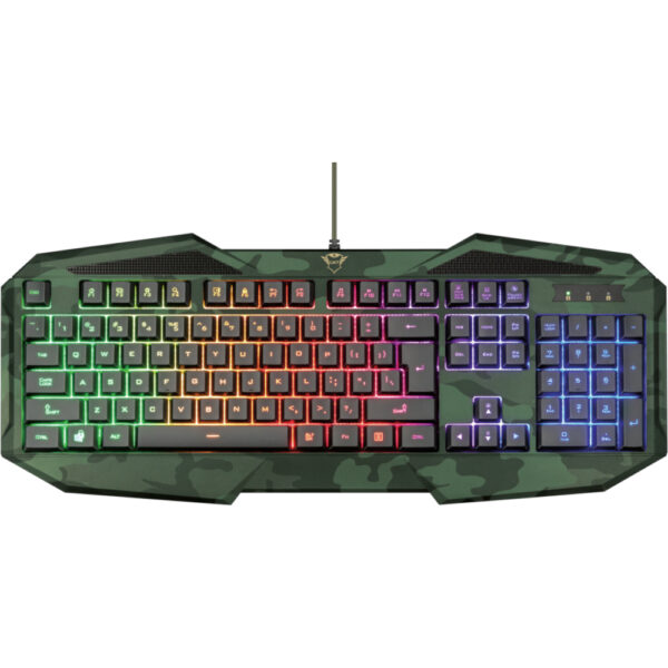 Tastatura gaming Trust GXT 830 RW-C Avonn, iluminare, Camo - Cod produs: 137713