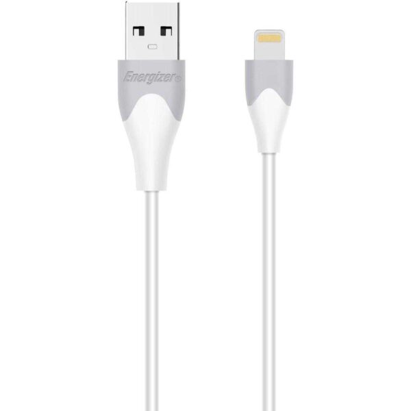 Cablu de date Energizer BiColor, Compatibil cu Iphone, 1.2 m, Alb - Cod produs: 140761