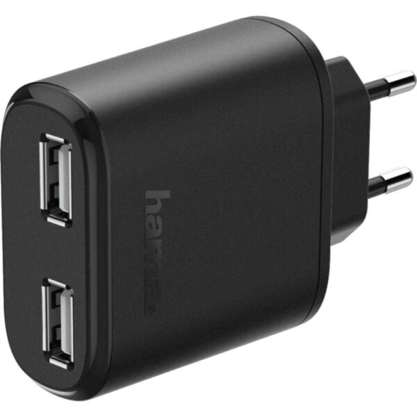 Incarcator retea Hama 173608, 2x USB, Negru - Cod produs: 142737