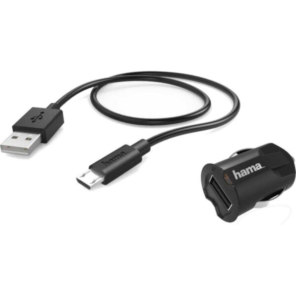 Incarcator auto Hama 178380, MicroUSB, Negru - Cod produs: 142748