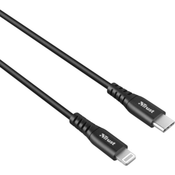 Cablu de date Trust Ndura, USB Type-C, compatibil iPhone, 1m, Negru - Cod produs: 142756