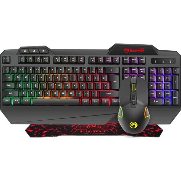 Kit gaming , 3 in 1 Marvo CM306, Tastatura + Mouse + Mousepad, Negru - Cod produs: 142861