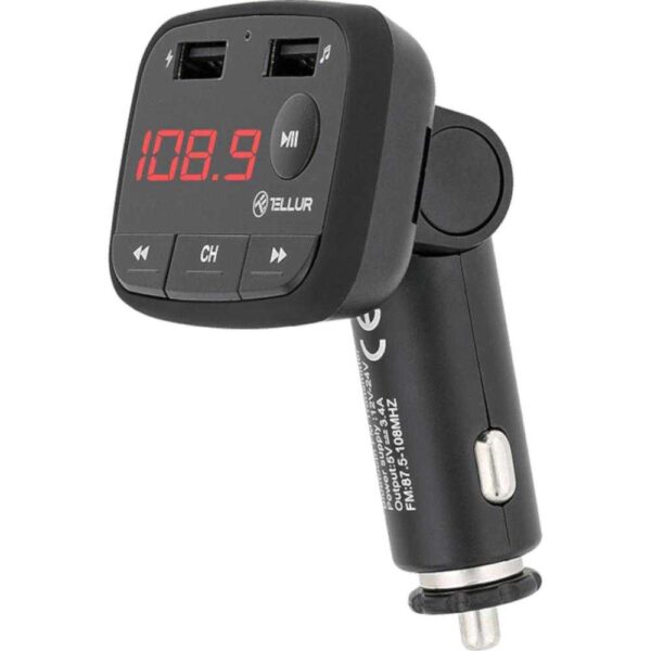 Modulator FM Tellur FMT-B1, Bluetooth, Negru - Cod produs: 144972