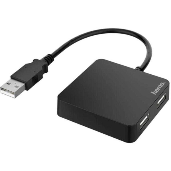 Hub USB Hama 200121, 4 porturi, USB 2.0, Negru - Cod produs: 144999