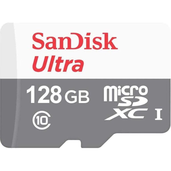 Card de memorie SanDisk Ultra microSDXC, 128GB, 100MB/s Class 10 UHS-I + SD Adapter - Cod produs: 145002