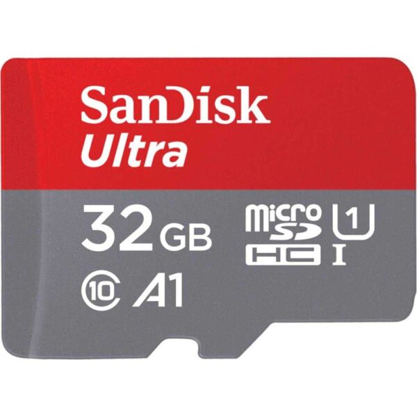Card de memorie SanDisk Ultra microSDHC, 32GB, 120MB/s, A1 Class 10 UHS-I + SD Adapter - Cod produs: 145003