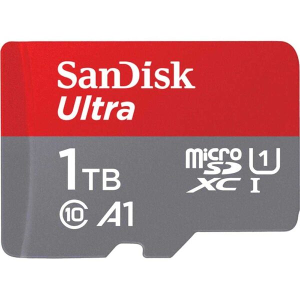 Card de memorie SanDisk Ultra microSDXC, 1TB, 120MB/s, A1 Class 10 UHS-I + SD Adapter - Cod produs: 145008