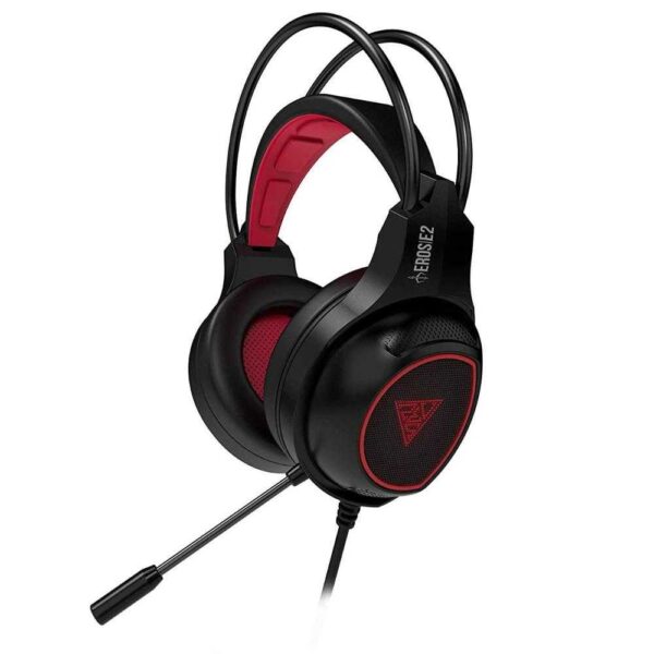 Casti gaming cu microfon Gamdias Eros E2, Iluminare LED multicolora, Negru - Cod produs: 145095