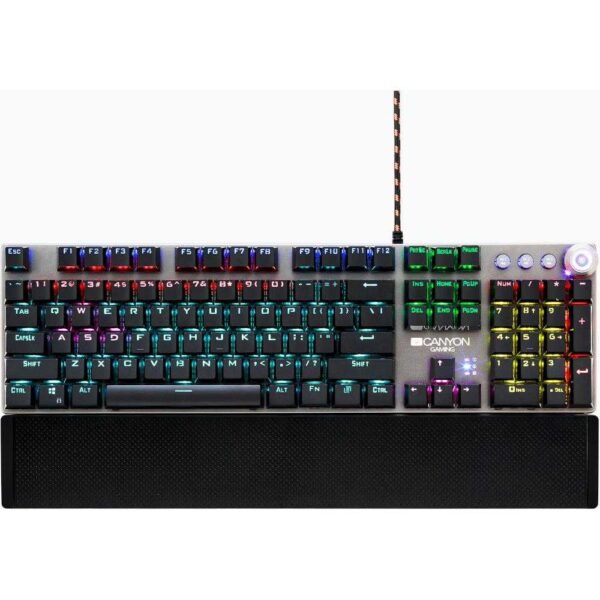 Tastatura gaming mecanica Canyon Nightfall, iluminare RGB, Negru - Cod produs: 145986