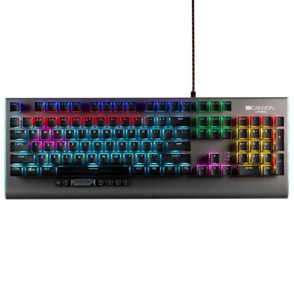 Tastatura gaming mecanica Canyon Interceptor, iluminare RGB, Negru - Cod produs: 145987