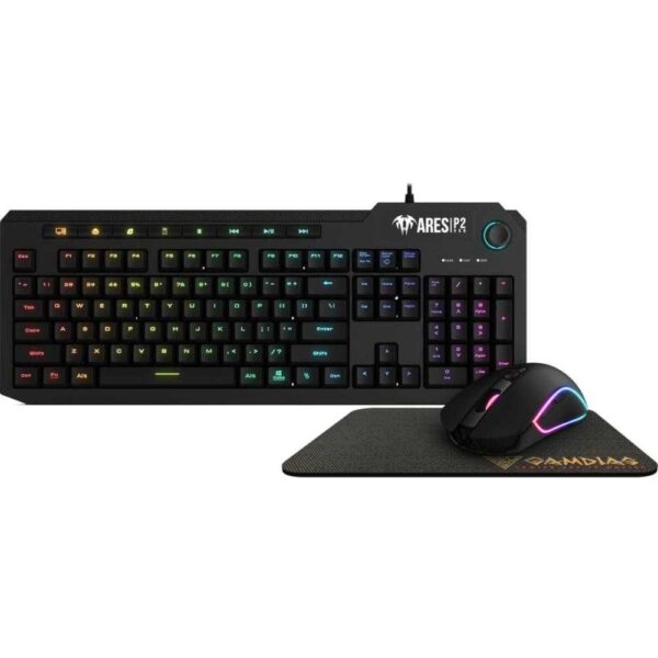Kit tastatura + mouse Gamdias Ares P2, Negru - Cod produs: 146694