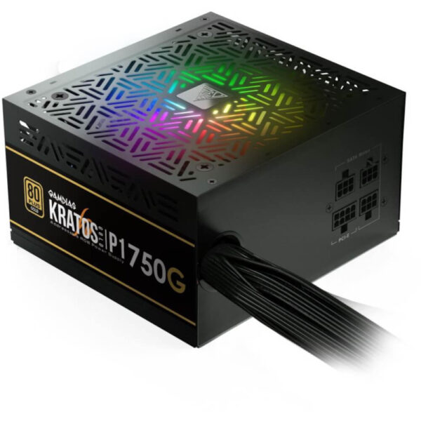 Sursa Gamdias Kratos P1, 750 W, Iluminare RGB, Certificata 80 PLUS Gold, Single rail, Eficienta 80 % - Cod produs: 148653