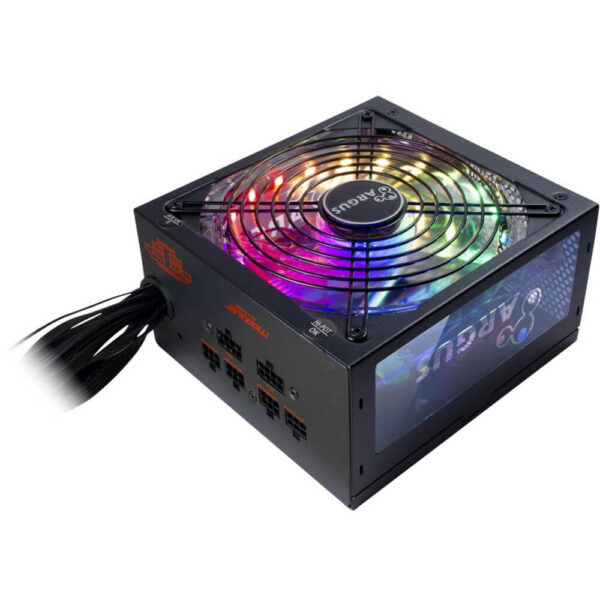 Sursa Inter-Tech Argus RGB-650 II, 650 W, 80 + Gold, Semi Modular, Single Rail, Ventilator 140 mm, Eficienta 88% - Cod produs: 148663