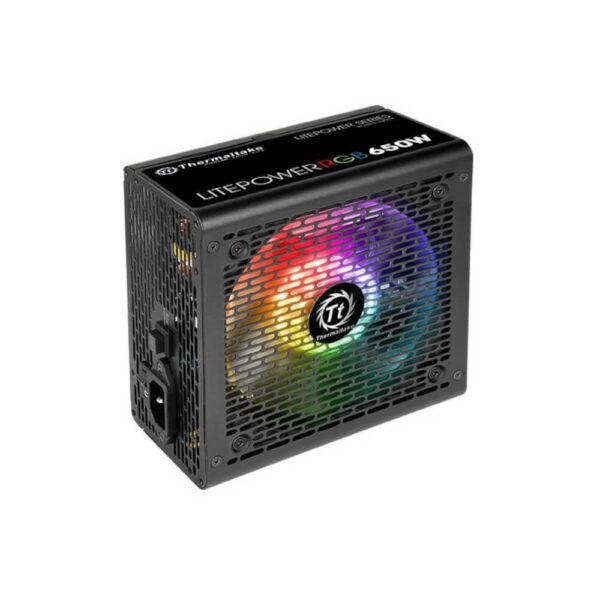 Sursa Thermaltake Litepower, 650 W, 80 Plus, Single Rail, Iluminare RGB, Ventilator 120 mm - Cod produs: 148673