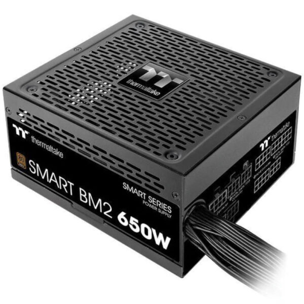 Sursa modulara Thermaltake Smart BM2, 650 W, 80 + Bronze, Eficienta 85%, Single rail, Ventilator 140mm, PFC Activ - Cod produs: 148682