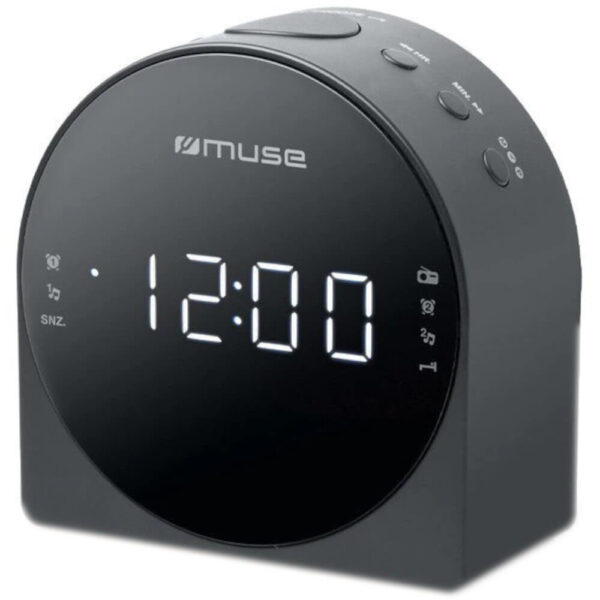 Radio cu ceas MUSE PLL M-185 CR, FM/MW, Alarma duala, Negru - Cod produs: 149411