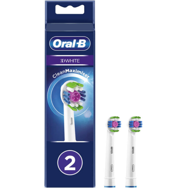 Rezerve periuta de dinti electrica Oral-B 3D White, Tehnologie CleanMaximiser, 2 buc - Cod produs: 149456