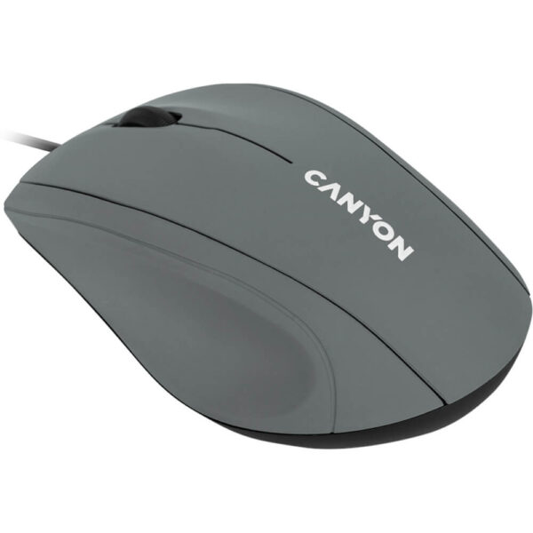 Mouse cu fir Canyon CNE-CMS05DG, 3 butoane, Senzor optic, 1000 DPI, Gri - Cod produs: 149459