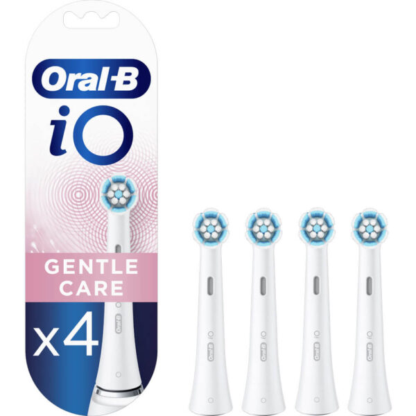 Rezerve periuta de dinti electria Oral-B iO Gentle Care, Compatibile doar cu seria iO, 4 buc, Alb - Cod produs: 149508