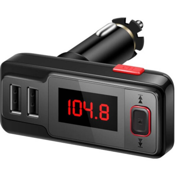 Car kit Bluetooth & FM transmitter Tuadia BT719S, Cititor TF card, Priza USB 2.1 A, Negru - Cod produs: 149887