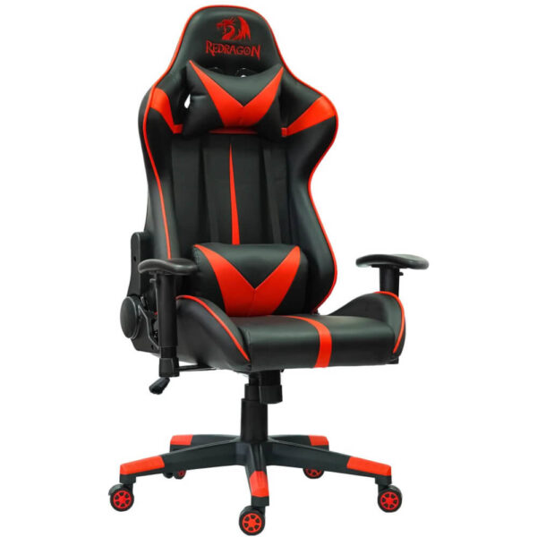 Scaun gaming Redragon Rampage, Piele sintetica, Inaltime ajustabila, Negru/Rosu - Cod produs: 150258