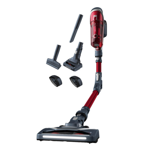 Aspiratorul vertical Rowenta X-Force Flex 8.60 Aqua RH9679WO, 0.55 L, 22 V, 185 W, Tehnologie ciclonica, Perie Mini Turbo, 2 viteze, Autonomie 35 min, Rosu/Gri - Cod produs: 150319