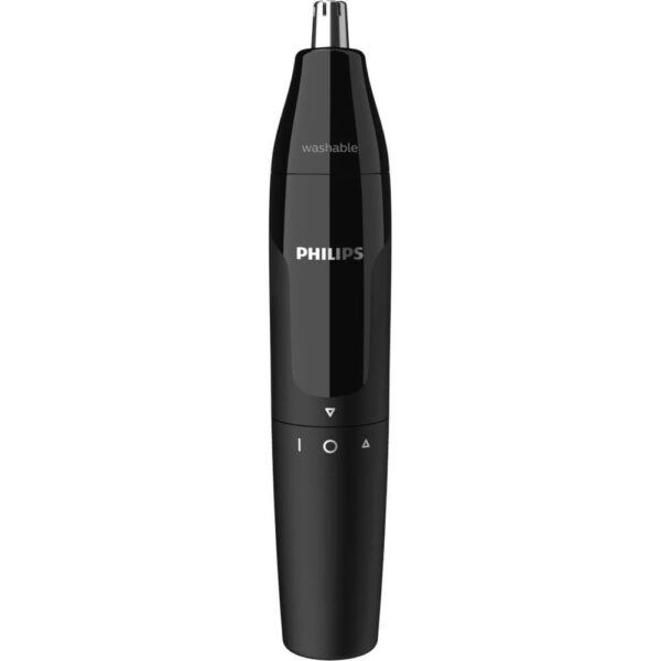 Trimmer pentru nas/urechi Philips NT1620/15, Baterie, Complet lavabil, Utilizare umed si uscat, Negru - Cod produs: 150526