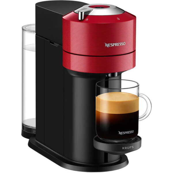 Espressor cu capsule Nespresso Krups XN910510 Vertuo Next, 1500 W, 1.1 L, Control prin Bluetooth si Wi-FI, Tehnologie Centrifusion, Rosu - Cod produs: 150800