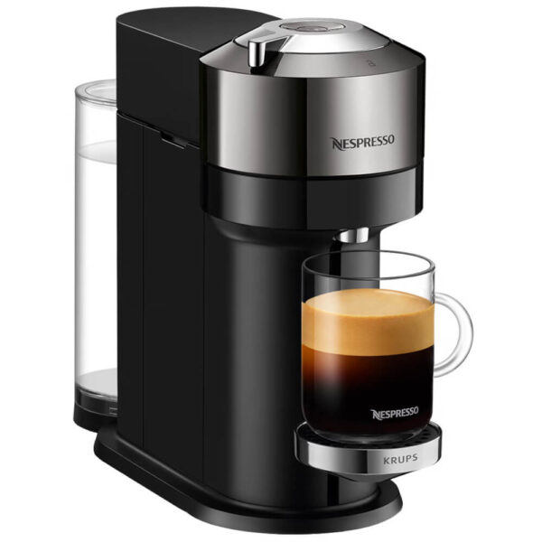 Espressor cu capsule Nespresso Krups XN910C10 Vertuo Next, 1500 W, 1.1 L, Control prin Bluetooth si Wi-FI, Tehnologie Centrifusion, Negru/Gri - Cod produs: 150803