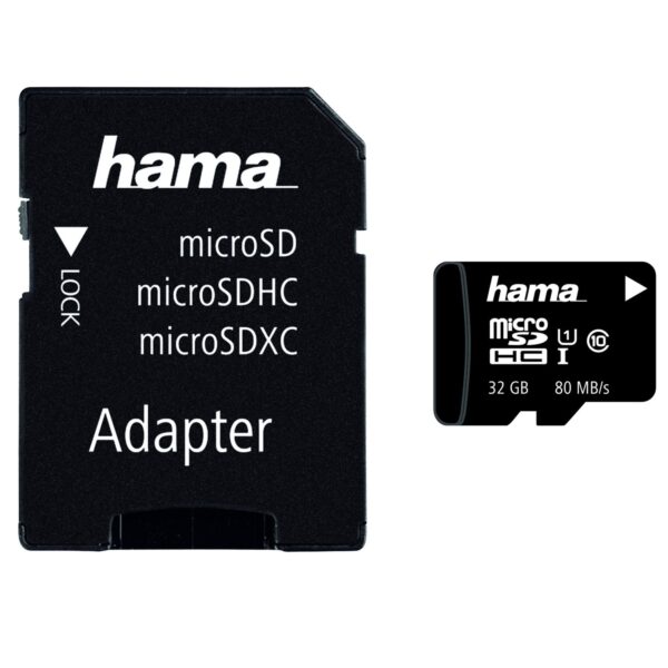 Card de memorie Hama 124151 MicroSDHC, 32GB, Clasa 10 + Adaptor - Cod produs: 112563