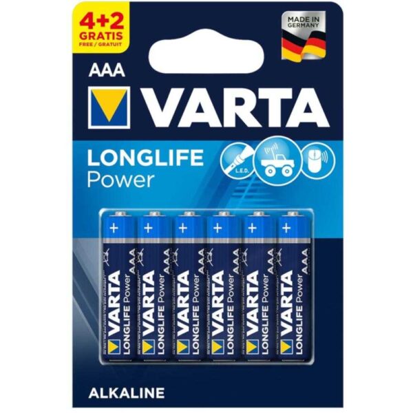 Baterii Varta Longlife Power AAA, 4+2 buc - Cod produs: 91820