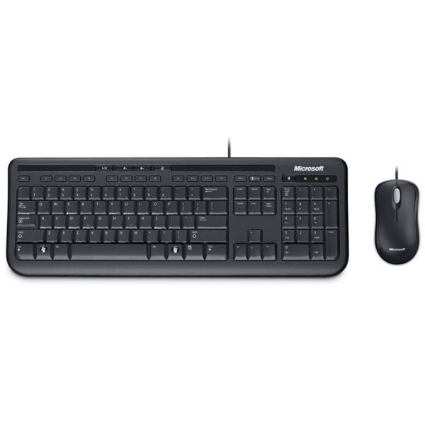 Kit Tastatura + Mouse Microsoft Wired Desktop 600, USB, Negru - Cod produs: 98660