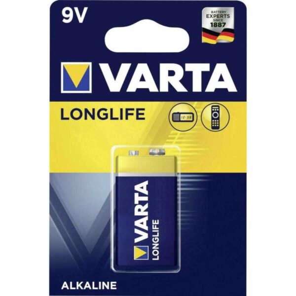 Baterie Varta Longlife 6LR61, 9V, alcalina, 1 buc - Cod produs: 64233