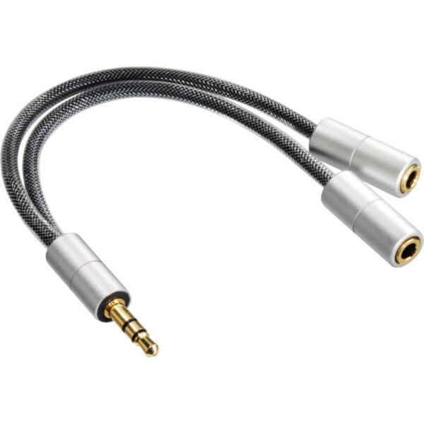 Adaptor Hama Aluline 80857, Jack 3.5 mm Plug - 2 x Jack 3.5 mm Socket - Cod produs: 137631