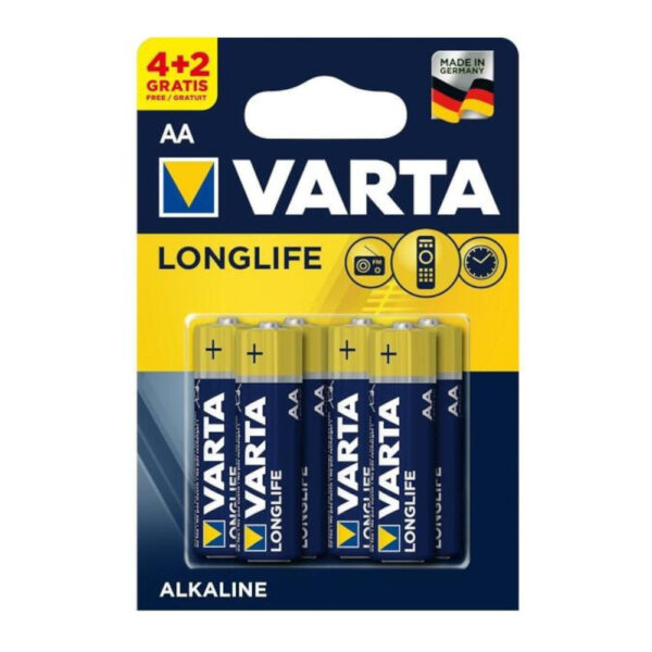 Baterie Varta Longlife AA alcaline, 6 buc - Cod produs: 145926