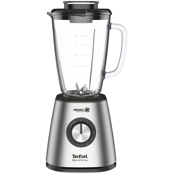 Blender Tefal BlendForce Glass BL439D31, 800 W, 1.25 l, 5 viteze + Pulse, Argintiu - Cod produs: 144130