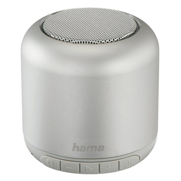 Boxa portabila Hama Steel Drum, Loudspeaker, Bluetooth, Putere 3W, Argintiu - Cod produs: 149660