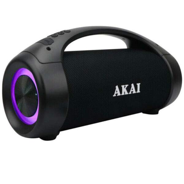 Boxa portabila activa AKAI ABTS-55, Bluetooth, Waterproof, IPX5, Lumini Difuzor, Negru - Cod produs: 149017