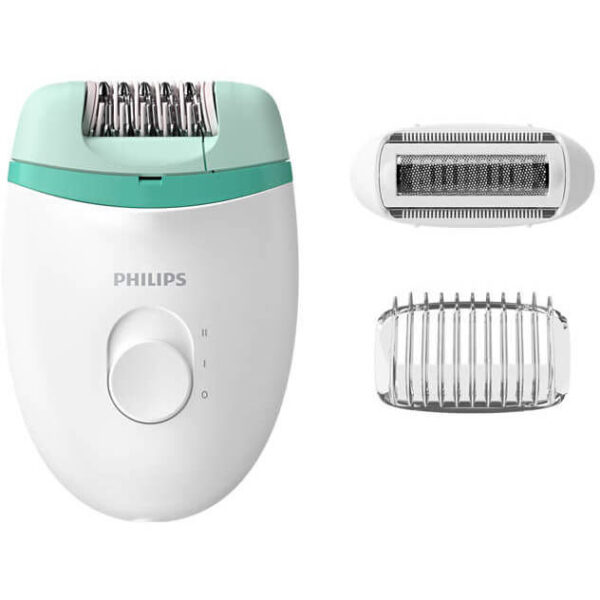 Epilator Philips Satinelle Essential BRE245/00, 2 viteze, Alb/Verde - Cod produs: 135429